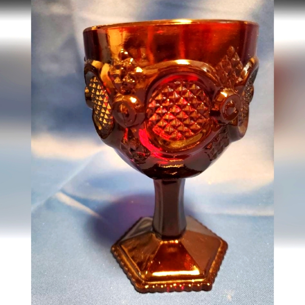Avon 1876 Cape Cod Collection Ruby Red Glass 10oz Stemmed Goblet